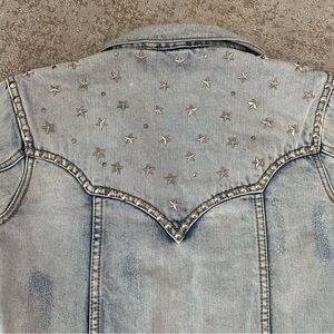 Auguste star studded denim jacket spots on back